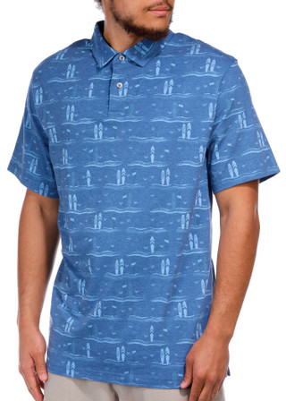 Thumbnail 3: PGA TOUR PGA TOUR Men's Surf Board Short Sleeve Polo 