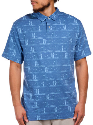 Thumbnail 1: PGA TOUR PGA TOUR Men's Surf Board Short Sleeve Polo 