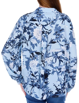 Thumbnail 3: Philosophy Philosophy Womens Long Sleeve Floral Button Down Top 