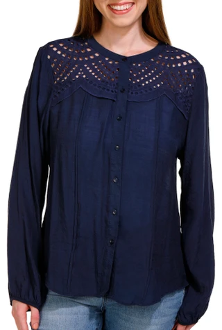 Thumbnail 1: Zac & Rachel Zac and Rachel Womens 3/4 Sleeve Buttoned Top 