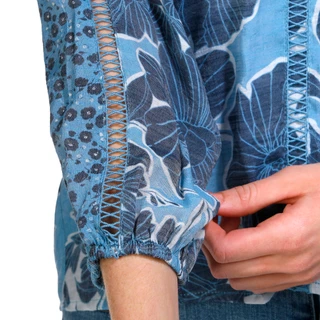 Thumbnail 3: Zac & Rachel Zac & Rachel Petite Long Sleeve Caribbean Textured Top 
