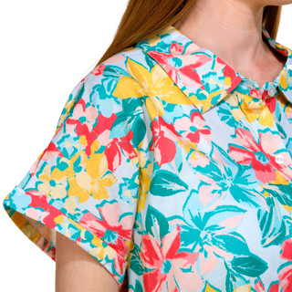 Thumbnail 6: NUCO Nuco Womens Printed Button Front Dolman Sleeve Linen Top 