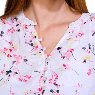 Thumbnail 8: Zac & Rachel Zac & Rachel Petite 3/4 Sleeve Clip Dot Chiffon Top 
