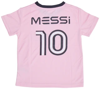 Thumbnail 2: MESSI Messi Little Boy Logo Stack Outline Short Sleeve 10 Top Tee 