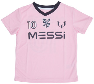 Thumbnail 1: MESSI Messi Little Boy Logo Stack Outline Short Sleeve 10 Top Tee 