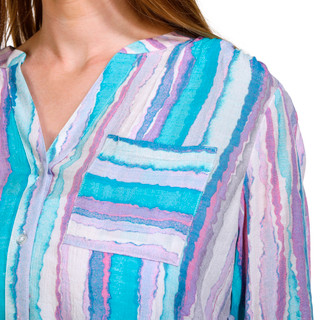 Thumbnail 6: Zac & Rachel Zac & Rachel Womens 3/4 Sleeve Buttoned Front Slub Top 