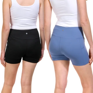 Thumbnail 2: RBX RBX Women's Active Solid 2 Pk Super Soft Biker Shorts 