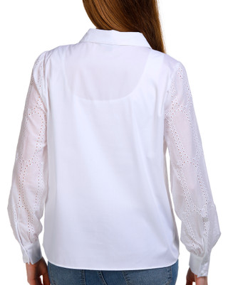 Thumbnail 4: Zac & Rachel Zac & Rachel Petite Long Sleeve Eyelet Top 