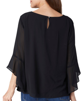 Thumbnail 4: Kasper Kasper Womens 3/4 Ruffle Bell Sleeve Top 