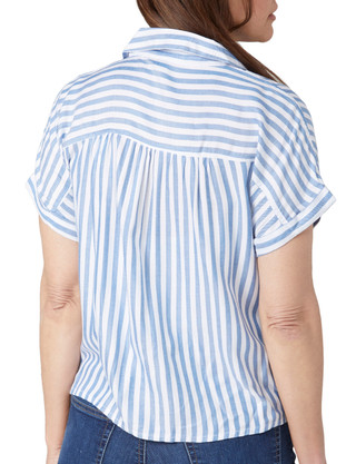 Thumbnail 4: Dash Dash Womens Short Sleeve Striped Button Down Top 