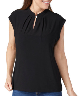 Thumbnail 2: Kasper Kasper Womens Cap Sleeve Keyhole Neck Top 