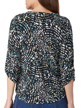 Thumbnail 2: ADRIENNE VITTADINI Adrienne Vittadini Petite 3/4 Sleeve Seychelles Top 