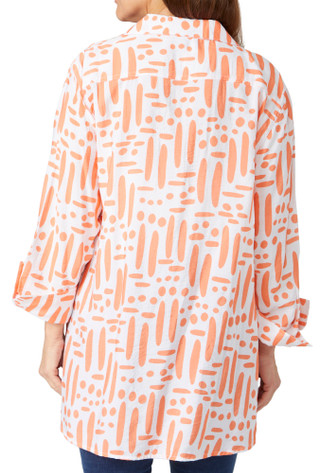 Thumbnail 2: Erin London Erin London Womens 3/4 Sleeve Button Down Top 