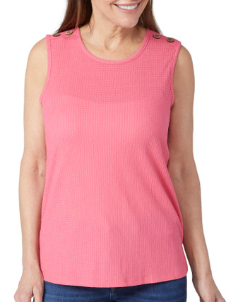 Thumbnail 2: Tint & Shadow Tint & Shadow Petite Sleeveless Textured Top 
