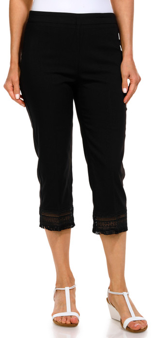 Thumbnail 2: Zac & Rachel Zac and Rachel Petite Crochet Hem Pull On Capris 