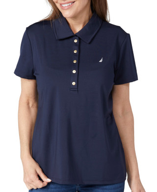 Thumbnail 1: Nautica Nautica Womens Short Sleeve Soft Touch Polo Shirt 