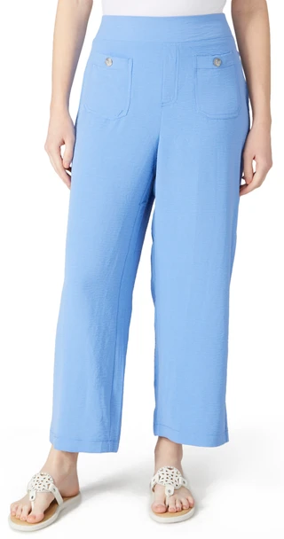 Thumbnail 2: Soho Soho Womens Solid Crepe Pocket Pull On Pants 