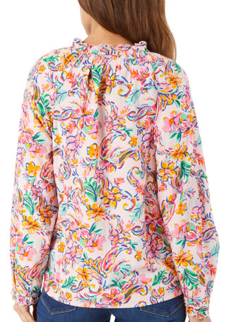Thumbnail 4: Stella Parker Stella Parker Womens Ellie Scallop Tie Neck Top 