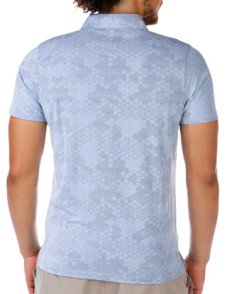 Thumbnail 5: TAILORBYRD Tailorbyrd Men's Short Sleeve Honeycomb Jacquard Polo Tee 