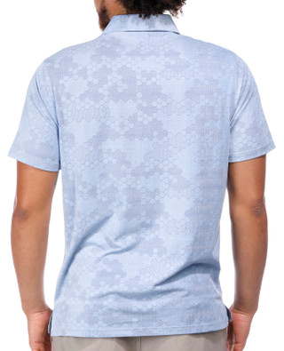 Thumbnail 6: TAILORBYRD Tailorbyrd Men's Short Sleeve Honeycomb Jacquard Polo Tee 