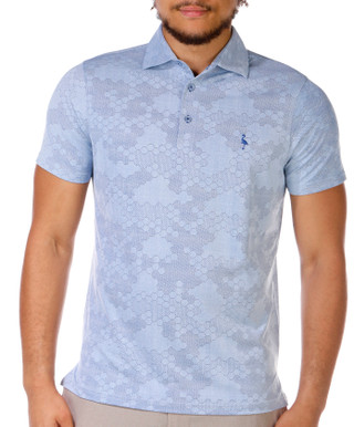 Thumbnail 1: TAILORBYRD Tailorbyrd Men's Short Sleeve Honeycomb Jacquard Polo Tee 