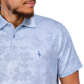 Thumbnail 4: TAILORBYRD Tailorbyrd Men's Short Sleeve Honeycomb Jacquard Polo Tee 