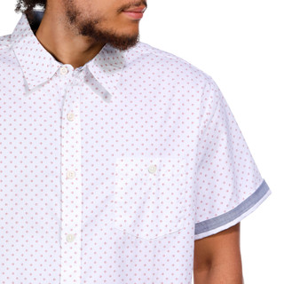 Thumbnail 2: Weatherproof Weatherproof Men's Print Short Sleeve Cotton Poplin Shirt 