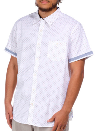 Thumbnail 4: Weatherproof Weatherproof Men's Print Short Sleeve Cotton Poplin Shirt 