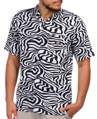 Thumbnail 3: Dickies Dickies Men's Short Sleeve Zebra Print Buttoned Shirt 