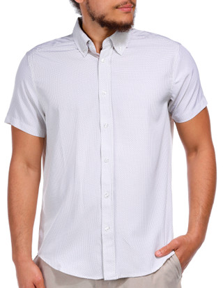 Thumbnail 1: Report Collection Report Collection Men's Short Sleeve Geo Print Sport Shirt 