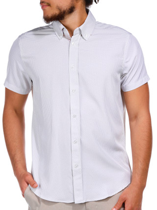 Thumbnail 3: Report Collection Report Collection Men's Short Sleeve Geo Print Sport Shirt 