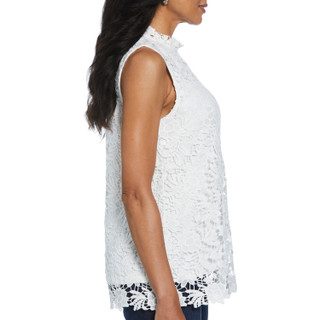 Thumbnail 3: Rafaella Rafaella Petite Sleeveless Scalloped Lace Top 