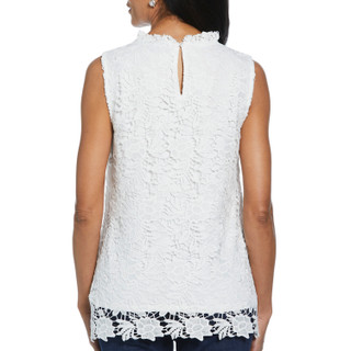 Thumbnail 2: Rafaella Rafaella Petite Sleeveless Scalloped Lace Top 
