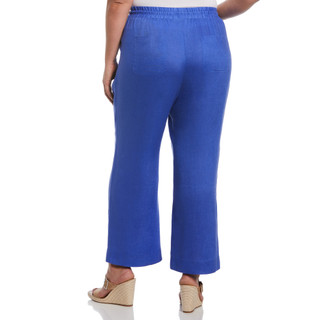 Thumbnail 4: Rafaella Rafaella Petite Wide Leg Drawstring Linen Pants 