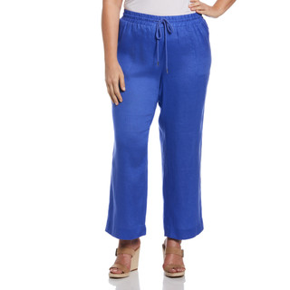 Thumbnail 2: Rafaella Rafaella Petite Wide Leg Drawstring Linen Pants 