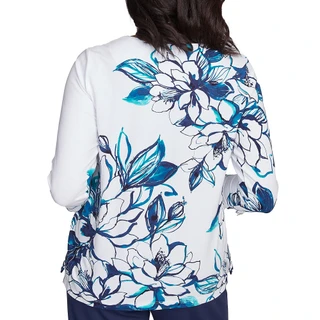 Thumbnail 4: Alfred Dunner Alfred Dunner Womens 3/4 Sleeve Fineline Floral Print Top 