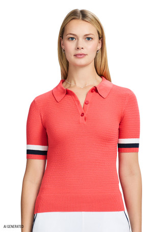 Thumbnail 1: IZOD IZOD Womens Raquel Short Sleeve Sweater Polo 