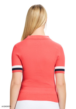 Thumbnail 2: IZOD IZOD Womens Raquel Short Sleeve Sweater Polo 