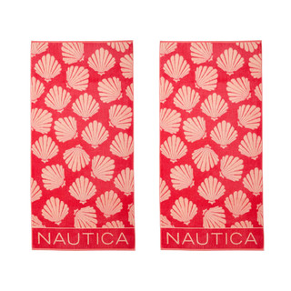 Thumbnail 2: Nautica Nautica 2 Pc Seashell Seashore Jacquard Beach Towel 