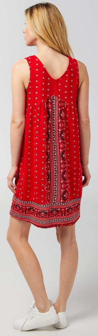 Thumbnail 3: Absolutely Famous Absolutely Famous Womens Sleeveless Red Americana Dress 