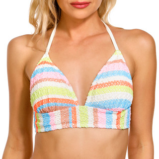 Thumbnail 1: CALIFORNIA SUNSHINE California Sunshine Juniors Crochet Halter Bikini Top 