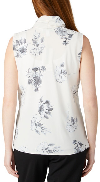 Thumbnail 4: NINE WEST Nine West Womens Sleeveless Print Neck Tie Top 