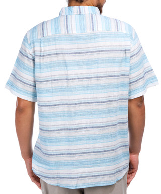 Thumbnail 4: Weatherproof Weatherproof Men's Striped Short Sleeve Buttoned Shirt 