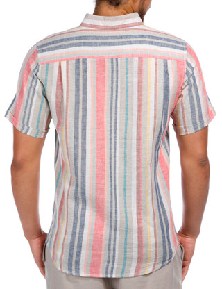 Thumbnail 2: Weatherproof Weatherproof Men's Striped Short Sleeve Buttoned Shirt 