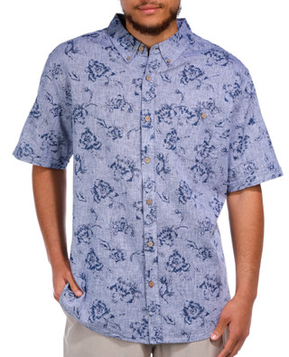 Thumbnail 1: Weatherproof Weatherproof Men's Print Short Sleeve Buttoned Shirt 