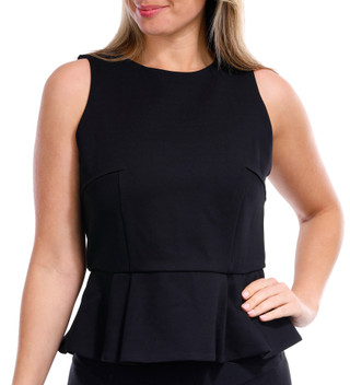 Thumbnail 6: Muse Muse Petite Sleeveless Peplum Top 