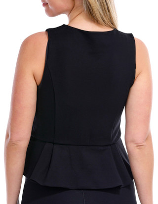 Thumbnail 4: Muse Muse Petite Sleeveless Peplum Top 