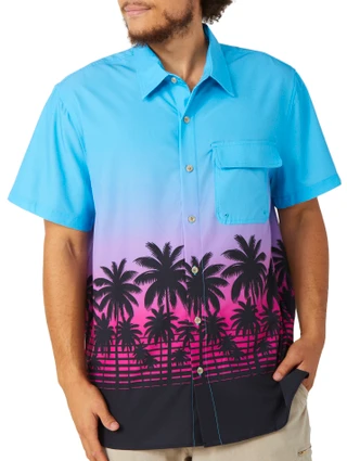 Thumbnail 2: REEL LEGENDS Reel Legends Mens Airflow Swim Button Up Top 