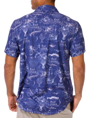 Thumbnail 4: REEL LEGENDS Reel Legends Mens Airflow Swim Button Up Top 