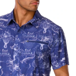 Thumbnail 3: REEL LEGENDS Reel Legends Mens Airflow Swim Button Up Top 